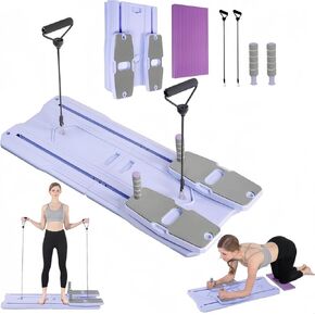 Pilates Reformer Board Set - 2026 Foldable 8-in-1 Pilates Machine for Full Body Workouts, Ab Core Trainer with Resistance Bands, Portable Home Pilates Equipment for Women & Men in Kuwait