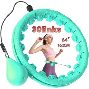 Weighted Infinity Exercise Hoop - 64in 30 Links Smart Hoop for Adult Weight Loss, Plus Size Low-Impact Fitness Hoop for Beginners & Women​ in Kuwait