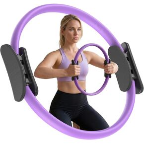 JKSHMYT Pilates Ring Fitness Circle for Women, Pilates Equipment – 14.5" Home Magic Exercise Workout, Better me Pilates Essentials Starter Set for Beginners Toning Shape Full Body in Kuwait
