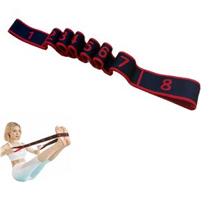 حزام مقاومة للياقة البدنية للتمدد واليوجا، حزام مقاومة للتمدد مع علامات واضحة، أربطة تدريب مرنة مكونة من 8 أقسام in Kuwait