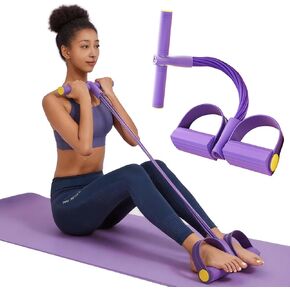 Pedal Resistance Band with Handle Multifunction Pedal Resistance Band Upgrade 6/8/10 Tubes Manual Tension Training Pedal Natural Rubber Foot Pedal Resistance Bands in Kuwait