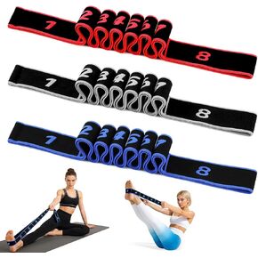 عصابات مقاومة اللياقة البدنية مع مقابض، 2026 ترقية حزام مقاومة اللياقة البدنية للتمدد واليوجا، تمرين سحب أنيق، أشرطة تمديد الساق قابلة للتعديل لتشكيل الجسم بالكامل in Kuwait
