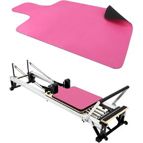 بساط بيلاتيس ريفورمر غير قابل للانزلاق، بساط منشفة بيلاتيس مخملي ناعم من جلد الغزال، بساط بيلاتيس مع معدات متعددة، خفيف الوزن وقابل للطي، يمتص العرق ويجف سريعًا، لليوجا واللياقة البدنية (وردي) in Kuwait