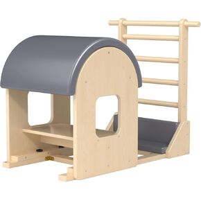 أسطوانة سلم بيلاتيس رمادية، آلة بيلاتيس خشبية لتصحيح العمود الفقري للتمرين المنزلي، قوس بيلاتيس للتوازن، تقوية القلب والتمدد - Ngxmky in Kuwait