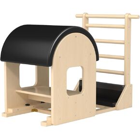 أسطوانة سلم بيلاتيس سوداء، آلة بيلاتيس خشبية لتصحيح العمود الفقري للتمرين المنزلي، قوس بيلاتيس للتوازن، تقوية القلب والتمدد - Ngxmky in Kuwait