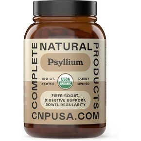 Pure Natural Whole Psyllium Husk Powder Capsules - 660mg Capsules 100 Pure Unflavored Fiber & Colon Cleanse Pills in Kuwait