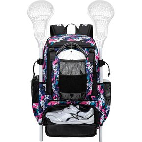 Lacrosse Bag 65L, Extra Large Lacrosse Gear Backpack with Multi-Pocket Design, Helmet Holder & Ventilated Shoe Compartment in Kuwait