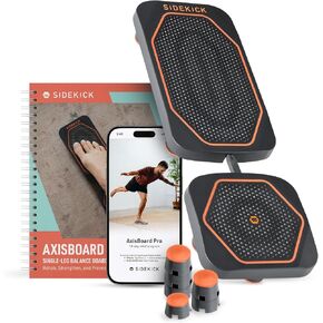 لوح التوازن SIDEKICK AxisBoard Pro لإعادة تأهيل القدم والكاحل | نظام تدريب العلاج الطبيعي لالتواء الكاحل وآلام العرقوب والتهاب اللفافة الأخمصية | يتضمن دليل PT + تطبيق Sidekick in Kuwait