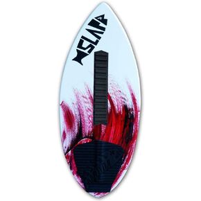 USA Made Slapfish Skimboard - Fiberglass & Carbon - Riders up to 200 lbs - 48" with Traction Deck Grip - Kids & Adults - 4 Colors (Red + Arch) in Saudi Arabia