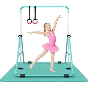 بار الجمباز للأطفال من شيوي، شريط جمباز قابل للطي مع 5 ارتفاعات قابلة للتعديل، معدات تدريب قابلة للتوسيع للداخل/الخارج in Kuwait