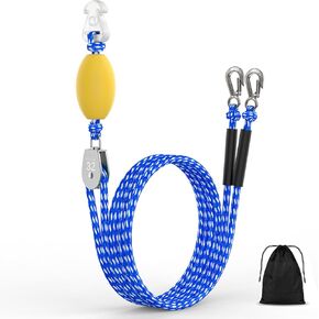 Heavy Duty Boat Tow Harness for Tubing, Self Centering Boat Tow Rope for Tubing 1-4 Riders with 360° Rotating Pulley and Large Hooks, Floating Tube Rope for Boats, Towable Tubes in Saudi Arabia