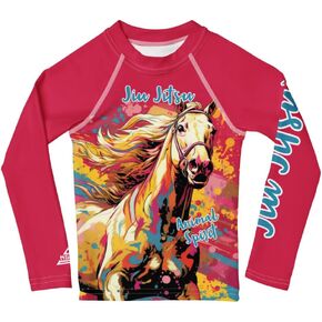 Little Girls No Gi Jiu Jitsu Rash Guard Horse in Kuwait