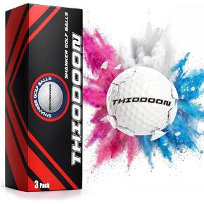 THIODOON 3 Pack Exploding Balls for Golf Party Gender Reveal Prank Funny Joke for Golfers - 3 Piece Set (3 White/Blue & Pink & White) in Kuwait