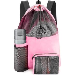 حقيبة شاطئ شبكية للسباحة، حقائب رياضية مقاومة للماء للنساء والرجال، حقيبة كبيرة لحمام السباحة وحقيبة ظهر برباط in Kuwait