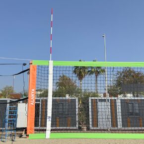 طقم هوائي للكرة الطائرة قابل للطي مع أكمام لاصقة من جلد البولي يوريثان، هوائيات من الألياف الزجاجية قابلة للطي، أبيض، حزمة من 2 هوائيات شبكية للكرة الطائرة الداخلية والشاطئية in Kuwait