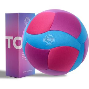 كرة طائرة ناعمة للأماكن المغلقة من MOTOMY، كرة تدريب من القماش المبطن للأطفال والشباب، تصميم تدريب منزلي هادئ مع ارتداد واقعي وملمس خفيف الوزن، هدايا الكرة الطائرة للأولاد والبنات in Kuwait