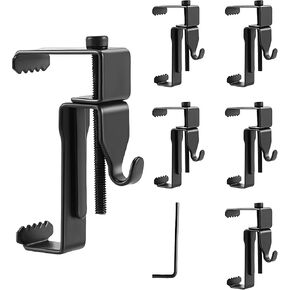 TRBSXRT 10 Pack Stainless Steel Brick Wall Clips - Heavy Duty Brick Hangers with 1 Wrenches Brick Hooks Clamp No Drill Outdoor Decor for Hanging Pictures, Black in Kuwait