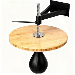 منصة حقيبة السرعة، حامل حقيبة السرعة من خشب الخيزران، ارتفاع قابل للتعديل مع حقيبة السرعة الدوارة لتدريبات الملاكمة، اللكم، التمرين in Kuwait