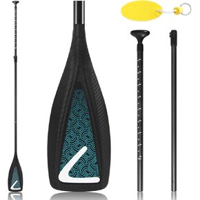LEDONNE Carbon SUP Paddles 3 Piece Adjustable Stand Up Paddle Board Paddles Lightweight Carbon Fiber Shaft Floating Portable Paddle Oar, Black in Kuwait