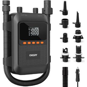 OGERY Paddle Board Electric Pump with Safe & 30% Faster Dual Stage Inflation & Deflation, Up to 20PSI, Smart Auto-Off and Powerful Rechargeable Compact Air Pump for Sup Inflatable Beds Tent Boats in Kuwait