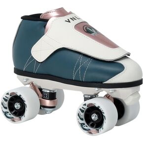 VNLA Jade Jam Roller Skates – Indoor Jam & Rhythm Skates with Leather Boot - Backspin 62mm 92A Wheels - Vanilla Gorilla Plate - ABEC-9 Bearings in Kuwait