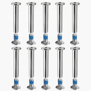 10 قطع من براغي محور التزلج المضمنة - قطر العمود 6 مم (15/64 بوصة) براغي عجلات بديلة للشفرة الدوارة، براغي مقبس سداسية بطول 30 مم لمحاور 6 مم، أجهزة تزلج معدنية فضية اللون in Kuwait