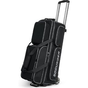 3 أكياس كرات بولينج بعجلات، أكياس بولينج ممتازة 3 كرات بولينج - أكسفورد مقوى 900D، حقيبة كرات بولينج مع حجرة كبيرة منفصلة للأحذية وجيب للملحقات in Kuwait