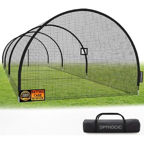 أقفاص مضرب البيسبول للفناء الخلفي 30 قدم × 10 قدم × 10 قدم شبكة قفص البيسبول والكرة اللينة مع باب بسحاب 4 طبقات شبكية معززة قفص مضرب محمول للتدريب في الفناء الخلفي وفي الهواء الطلق in Kuwait