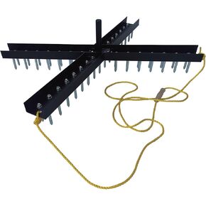 Yard Tuff Cross Drag Leveler with 60 Steel Spikes, Tow Rope & Weight Post, Heavy-Duty Soil & Field Leveling Tool for Arenas & Baseball Infields, Black in Kuwait