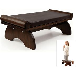Prayer Kneeler Bench, Wooden Prayer Bench with Detachable Soft Cushion, Sturdy Home Kneeling Stool for Worship, Multi-Functional as Yoga Bench/Shoe Bench/Sofa Bench in Kuwait