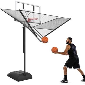 Upgrade Basketball Shot Trainer with Net Return Attachment, Heavy Duty Basketball Rebounder Ball Return for Basketball Hoop fit 18" Basketball Rim for Outdoor Indoor in Kuwait