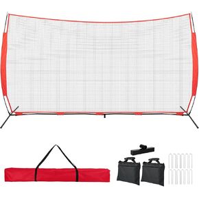 7x7ft /10x16ft /10x20ft Portable Sport Net with Handbag and 12 Ground Nails. Stable Backstop Net for Softball, Lacrosse, Soccer, Baseball. Ball Stop Equipment for Backyard Garden Training（Only Block） in Kuwait