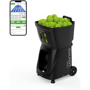 PUSUN｜PT-MAX C Flagship Tennis Ball Machine:App Control,12 Drills, Internal Oscillation,87 MPH,6-Level Spin,28-Spot,6-8H Battery, 39.6 lbs Portable, for Tennis/Padel,Training, Practice,Beginners,Pros in Saudi Arabia