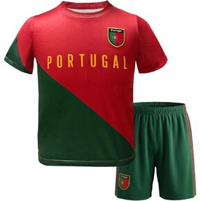 البرتغال الاطفال كرة القدم جيرسي للبنين 7-13Y الشباب الرياضة لكرة القدم قميص السراويل مجموعة التدريب المشجعين موحدة هدية in Kuwait