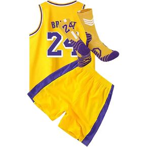 Youth Kids Basketball Jersey Lightweight Basketball Uniform Basketball Tank Top, Shorts, and Socks 3-Piece in Saudi Arabia