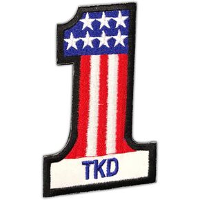 AAMA Taekwondo Number 1 US Flag Martial Arts Iron On Patch - 6 pcs in Kuwait
