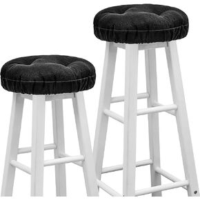Marsui 4 Pieces Soft Stool Covers Round Bar Stool Cushions with Elastic Band Padded Bar Stool Seat Covers Nonslip Round Seat Cushions for Chairs Stool Slipcovers (Beige,12 Inch) in Kuwait