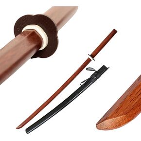 DEPICE Bokken Katana Red Oak with Saya - Iaido, Aikido, Kendo, Kenjutsu - Approx. 101 cm, Bokken Approx. 450 g in Kuwait