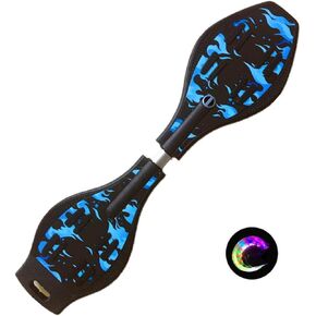 Waveboard Children Street Surfing Caster Torsion Skateboard Double Decks Casterboards for Wave/Surf Waveboard/Castor Board with Light Up Wheels for Kids/Teens in Saudi Arabia