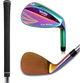 إسفين جولف للرجال باليد اليمنى 52/56/60 درجة، مجموعة إسفين جولف مطحونة بالكامل للوجه باستخدام الحاسب الآلي مع طلاء ذهبي وملون، إسفين لوب جاب مع دوران وتحكم معزز، هدية ممتازة لنادي الجولف in Kuwait