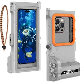 حافظة هاتف عالمية للغوص تحت الماء مع وحدة تحكم بلوتوث، IP68 50FT مقاومة للماء لهاتف iPhone 17 (قياسي فقط)، iPhone 16/15/14/13/12/11 وGalaxy S24/S23/S22، أسود in Kuwait