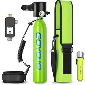 GOYOJO 0.5L Mini Scuba Tank with Pump, Portable Diving Tank, Lung Tank Kits with 3000 PSI Max Pressure, Reusable Scuba Diving Kit Gear with Pump Underwater Breathing Training in Kuwait