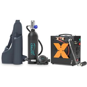 Mini Scuba Tank with 1L Capacity Lung Tank–DOT Certified Dive Portable Lungs for Snorkeling and Underwater Breathing in Kuwait