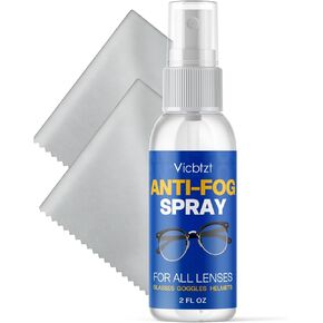 Anti Fog Spray for Glasses, Fast-Acting & Long-Lasting for Ski Goggles, Safety Goggles, Sports Glasses & Everyday Eyewear, Safe Defogger for Paintball Mask,Helmet Visor, VR & Mirror - 2Fl Oz in Kuwait