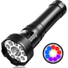 GD11 Dive Light 2200LM Scuba Gear,200m Waterproof Underwater Diving Flashlight with Red/Blue/UV Modes,Magnetic Base Dive Flashlight for Spearfishing Night Diving in Kuwait