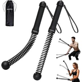 Ropeless Battle Ropes Weighted — 2 Pack Portable Cordless Battle Ropes for HIIT & Cardio Full-Body Workout Tool with Non-Slip Spiral Handles, Travel-Friendly Home Gym Equipment for Women & Men in Saudi Arabia