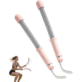 حبال معركة بدون حبال - معدات تمرين محمولة منخفضة التأثير قابلة للتعديل لصالة الألعاب الرياضية المنزلية، معدات اللياقة البدنية لتدريبات HIIT، تدريب القلب والعضلات، حرق الدهون للرجال والنساء وعشاق اللياقة البدنية (وردي) in Kuwait