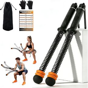 حبال معركة محمولة بدون حبال، حبال معركة لاسلكية بأوزان قابلة للتعديل لصالة الألعاب الرياضية المنزلية مع حقيبة تخزين، معدات تمرين مرجحة للتمرين منخفض التأثير، القوة وHIIT، للرجال والنساء (أسود) in Kuwait