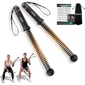 Ropeless Battle Ropes, Upgraded Heavy Duty Portable Cordless Battle Ropes for Home Gym with Poster & Non-Slip Soft Handles for Wrist Protection, Exercise Rope for HIIT and Low-Impact Aerobic Training in Kuwait