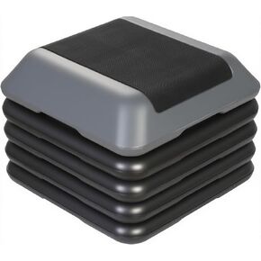 Smartxchoices 16 Inch Adjustable Aerobic Stepper Exercise Workout Step Platform Bench with 4 Risers 4"-6''-8''-10''-12' Height for Home Gym Fitness Training High Step Aerobics Platform in Kuwait